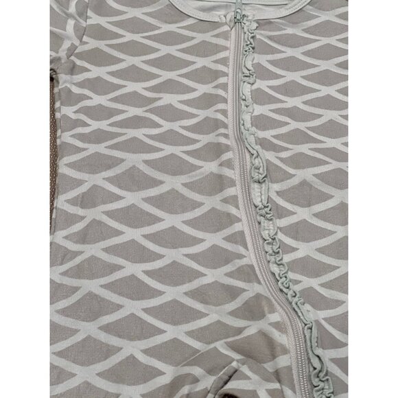 Kickee Pants 6/9M EUC ruffle zip jumper EUC - Picture 1 of 5